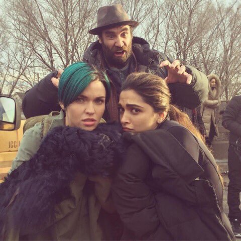 DeepikaPFC's tweet photo. Deepika Padukone, Ruby Rose and Rory McCann on the sets of xXx: The Return of Xander Cage! https://t.co/3QzR5cjfNm