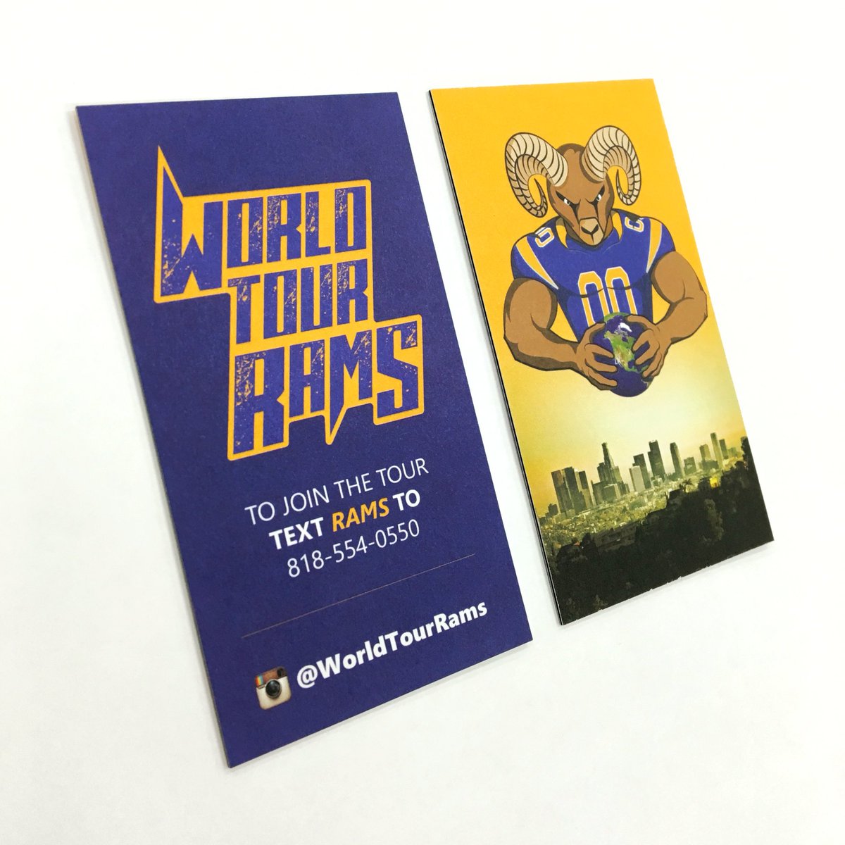 FullColor_Print's tweet image. These cards are killer💥! Custom made @worldtourrams #businesscards #design