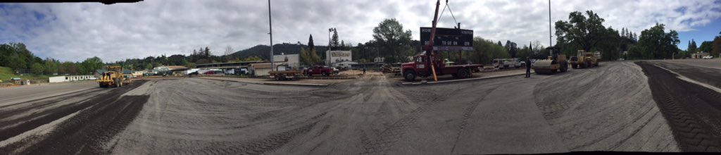 More progress in the new stadium. Today, a brand new scoreboard! #stadiumconstruction