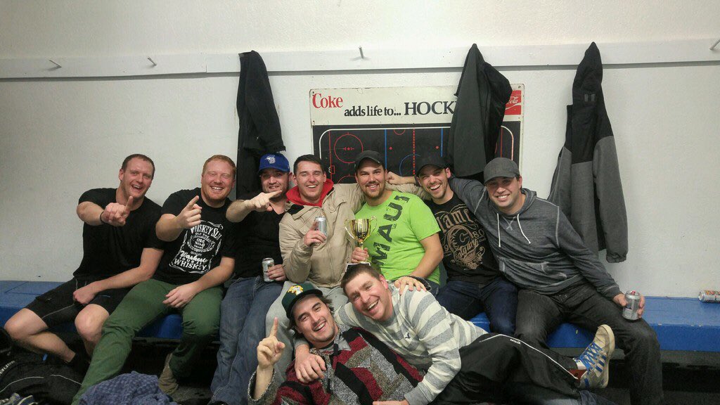 Nstarshockey's tweet photo. Boys partying hard after taking down the championship. https://t.co/L5v5jau8jx