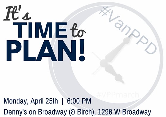 VanPPD's tweet photo. We are holding a planning meeting for #VanPPD April 25 at 6pm. All are welcome https://t.co/cTrovH2grJ