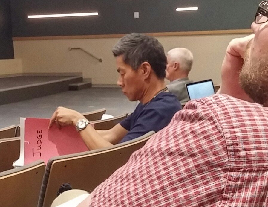 edepopMD's tweet image. Judges hard @ work grilling residents at the #curad research symposium. @rkryu @CURadiology @CUAnschutz