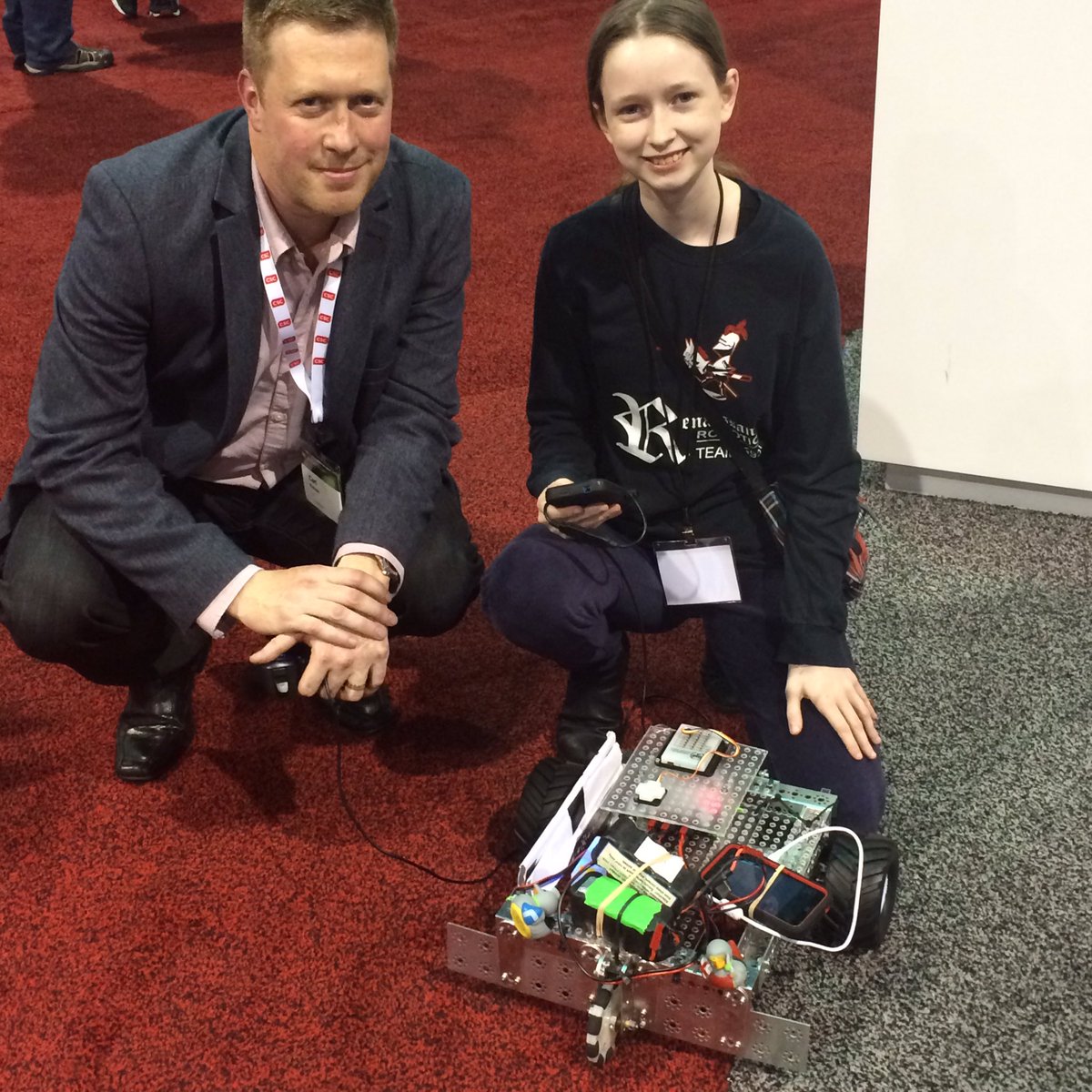 #GSCTechCom16 #cleverkids the future for IT is looking good. #RobotWars