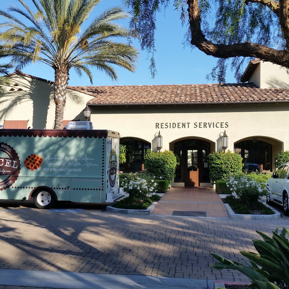 Enjoy an awesome evening with Marcel Waffles OC at Woodbury Court Irvine.