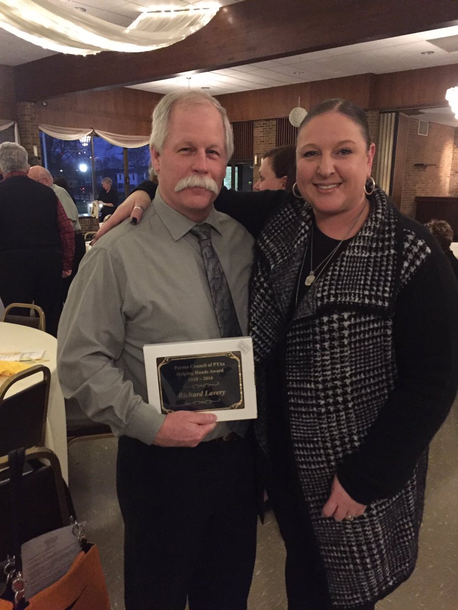 Parma Council of PTA's award winners included our very own Mr. Lavery! He was nominated by our PTA pres,Mrs. Kukral!