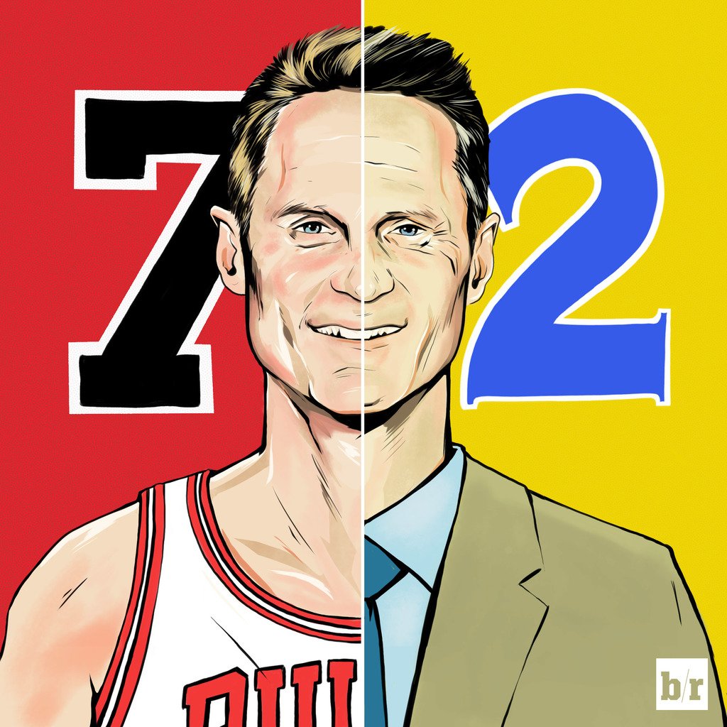 BleacherReport's tweet image. Regardless, Steve Kerr is on both sides of NBA history