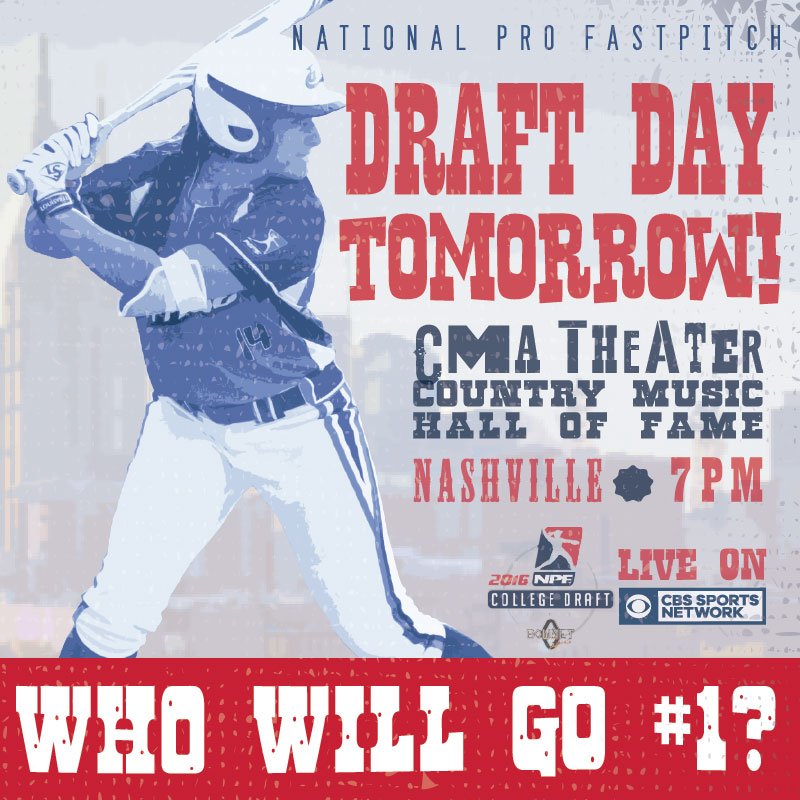 profastpitch's tweet photo. #NPFDraft2016 #NPFonCBS #Profastpitch #Softball @cbssportsnetwork https://t.co/QrwZhiPfRK