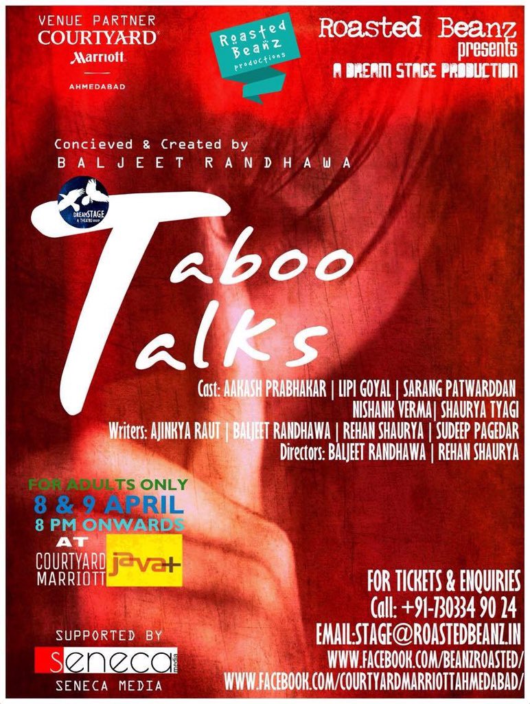 BeanzRoasted's tweet photo. #Theater scene in #ahmedabad is changing ! Interesting &amp; entertaining monologues..book now &amp; lets talks taboo ;) https://t.co/2ycjDXrEs2