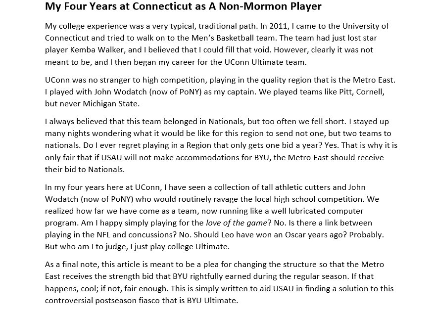 UConn Men’s Ultimate tweet media