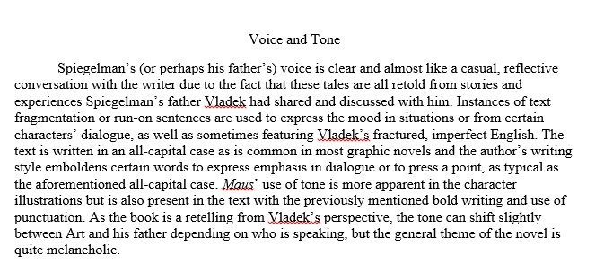 A look at the #voice and #tone of Maus.