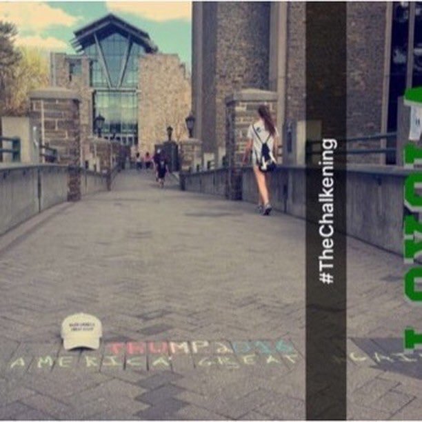 DanScavino's tweet photo. LOVE IT LOYOLA!
THANK YOU! #TheChalkening 
#MakeAmericaGreatAgain #Trump2016 #TrumpTrain🚂🇺🇸 https://t.co/YsrzZ7JYWR