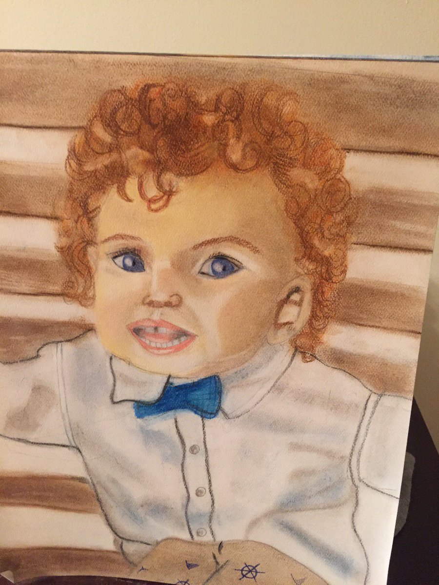 aw021707's tweet photo. My grandson Jayce - just completed his portrait today https://t.co/beWzO6aVK6