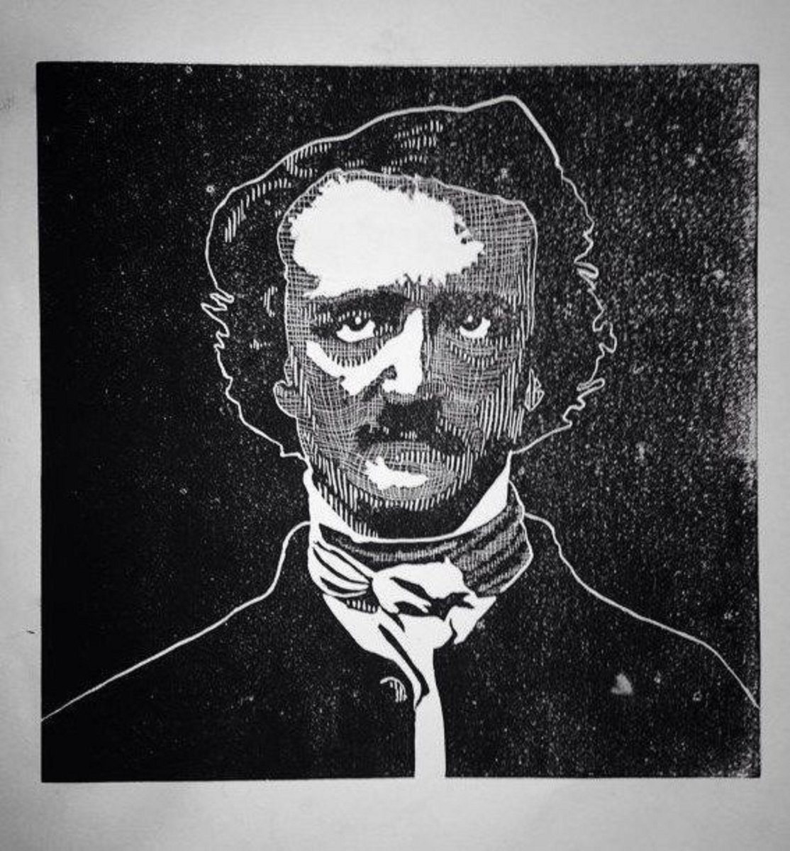 4HorsesAnd6Guns's tweet photo. Check out my piece by Wesley Bennett @VangoArt https://t.co/5y4yM7FMo9 #EdgarAllanPoe #art #woodcut #WesleyBennett https://t.co/pYvke3ESCy