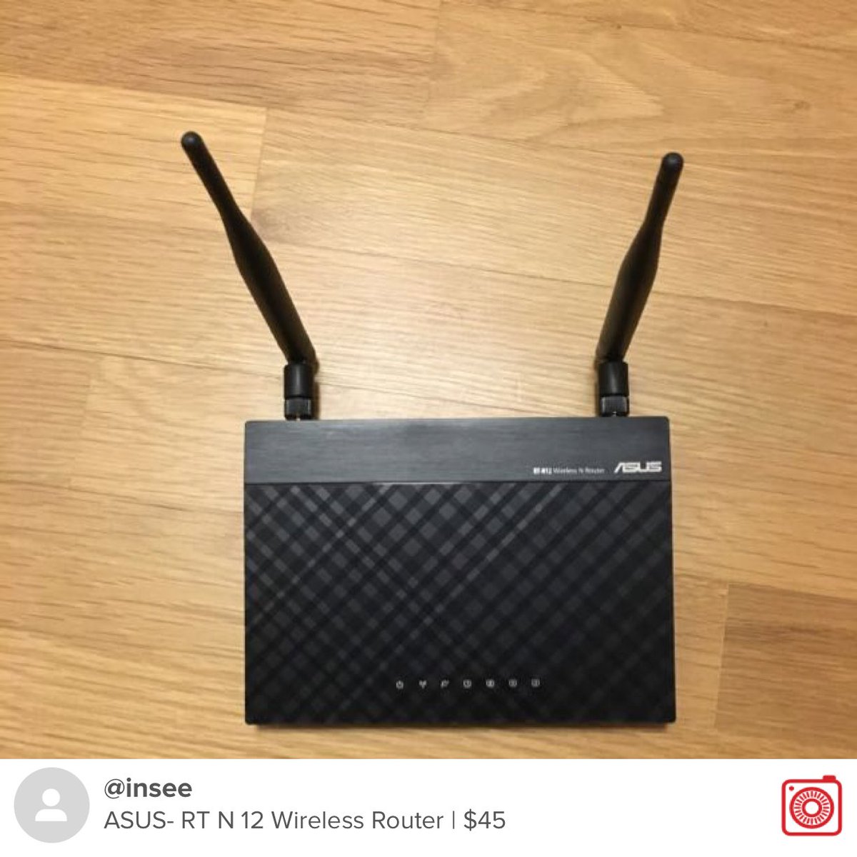 Selling ASUS- RT N 12 Wireless Router $45 carousell.com/p/48656362/ #carousell <a href="/thecarousell/">thecarousell</a>