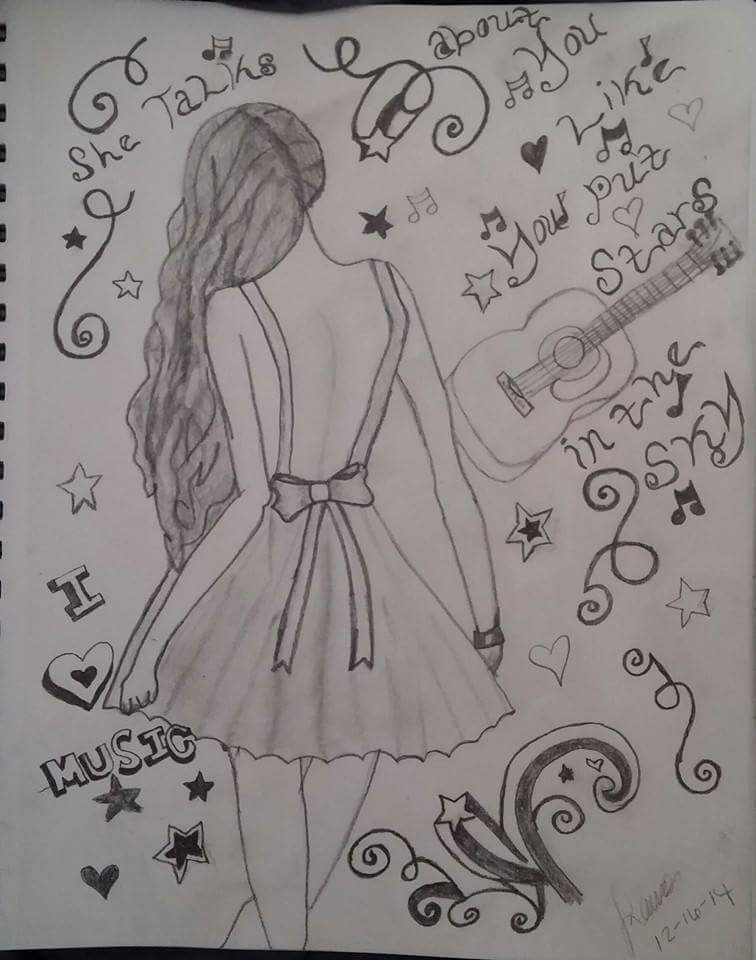sp00kyghoulmom's tweet photo. She talks about you like you put stars in the sky. #art #somethingidrew https://t.co/Sfr7FUYHfH