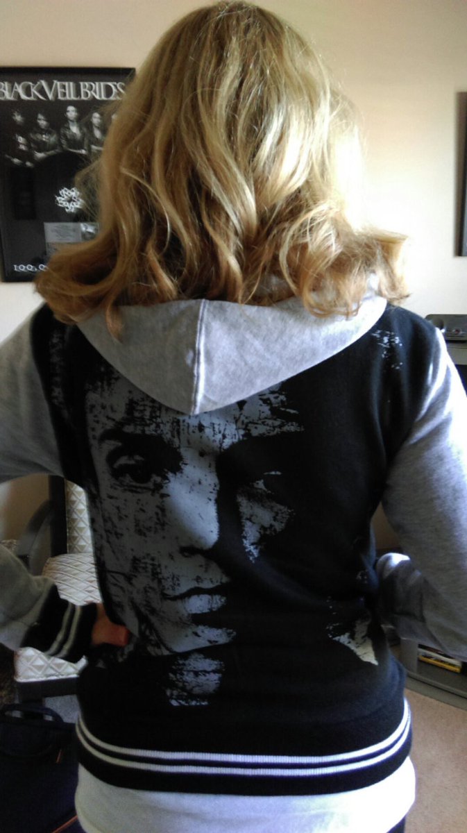 shop.andyblackmusic.com/collections/wo…  <a href="/AmyBsack/">Amy Biersack</a> modeling the new Andy Black Varsity jacket. Click link to get one of your own.