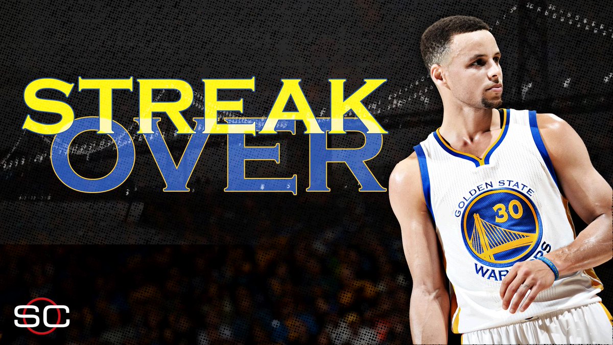 SportsCenter's tweet photo. The streak is over! Warriors fall to Celtics, 109-106, giving Golden State its 1st loss at home since Jan. 27, 2015. https://t.co/fPre2Q1Ljb