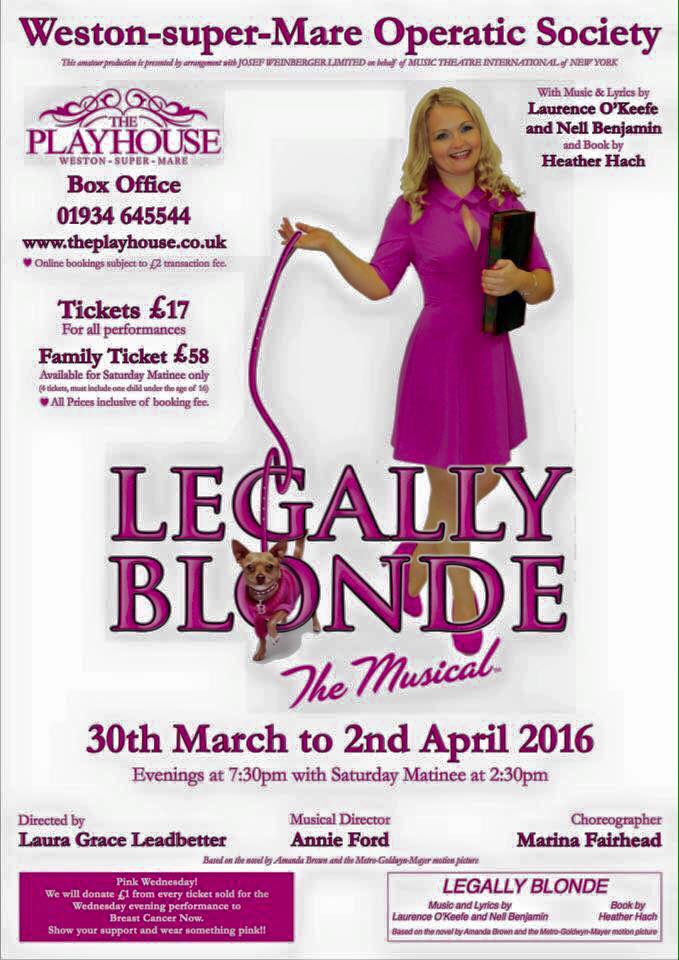 wsmoperatic's tweet photo. Final chance to see Legally Blonde @Theplayhousewsm. Matinee 2.30pm, evening 7.30pm. Call 01934 645544 to book now! https://t.co/tNUDJgDwgu
