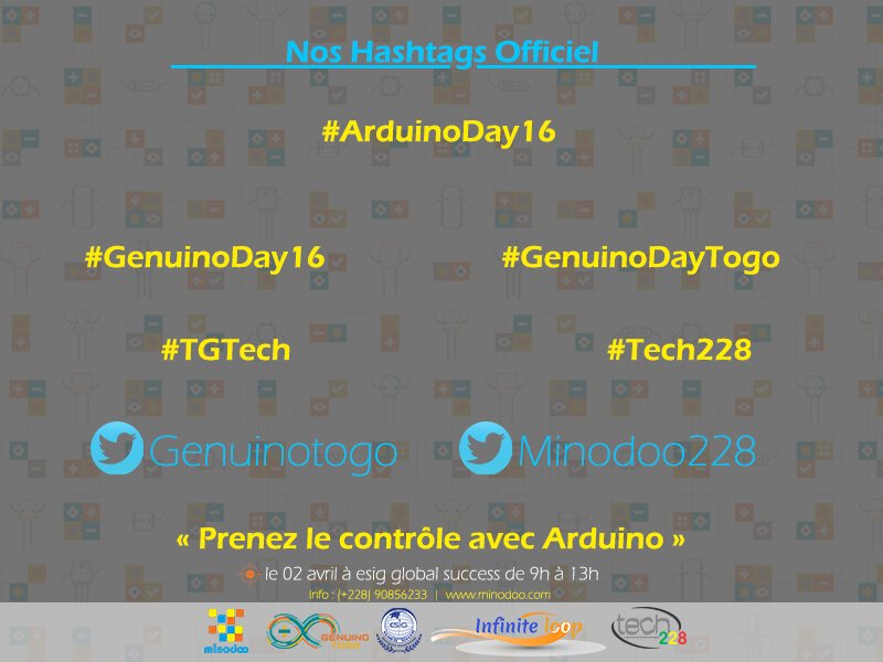 noble_akonu's tweet photo. Suivez nous sur @minodoo228 #ArduinoDay16 #GenuinoDay16 #GenuinoDayTogo  #TGTech #Tech228 @tech228 #fb https://t.co/Vf3saMsAET
