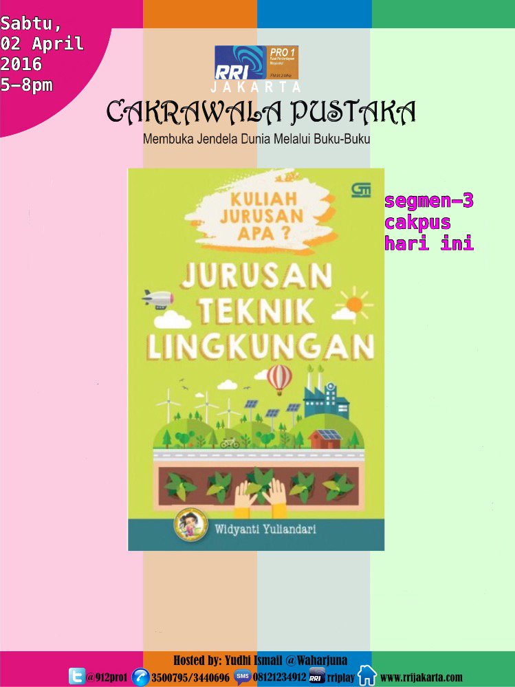 RRIPro1Jakarta's tweet photo. #CakrawalaPustaka w/ @Waharjuna Sabtu,02April2016 5-8pm #segmen3 @Gramedia @widyanti_y https://t.co/wdV1LGIwNh