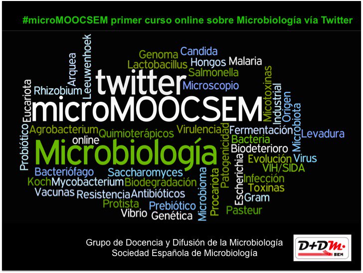 SEMicrobiologia's tweet photo. Comenzamos: el primer curso mundial online de microbiología vía Twitter #microMOOCSEM de una sociedad científica https://t.co/ZC0F8RxZ8F