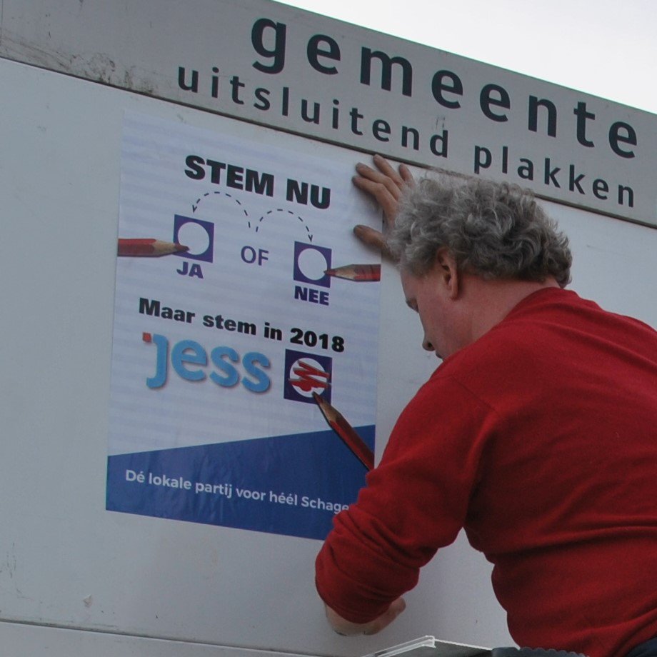 JESS plakt...  schagen24.nl/nieuws/politie… #Schagen #Referendum <a href="/Jess_Schagen/">JESS</a>