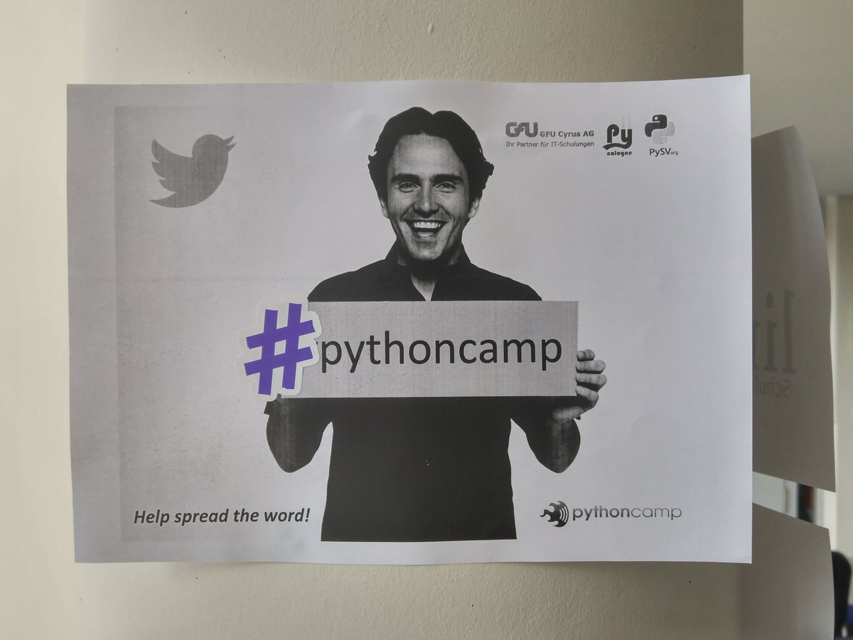 onyame's tweet photo. Ein Wochenende lang ist wieder #PythonCamp bei @schulungen in #Köln :) https://t.co/jKGBuvSViM