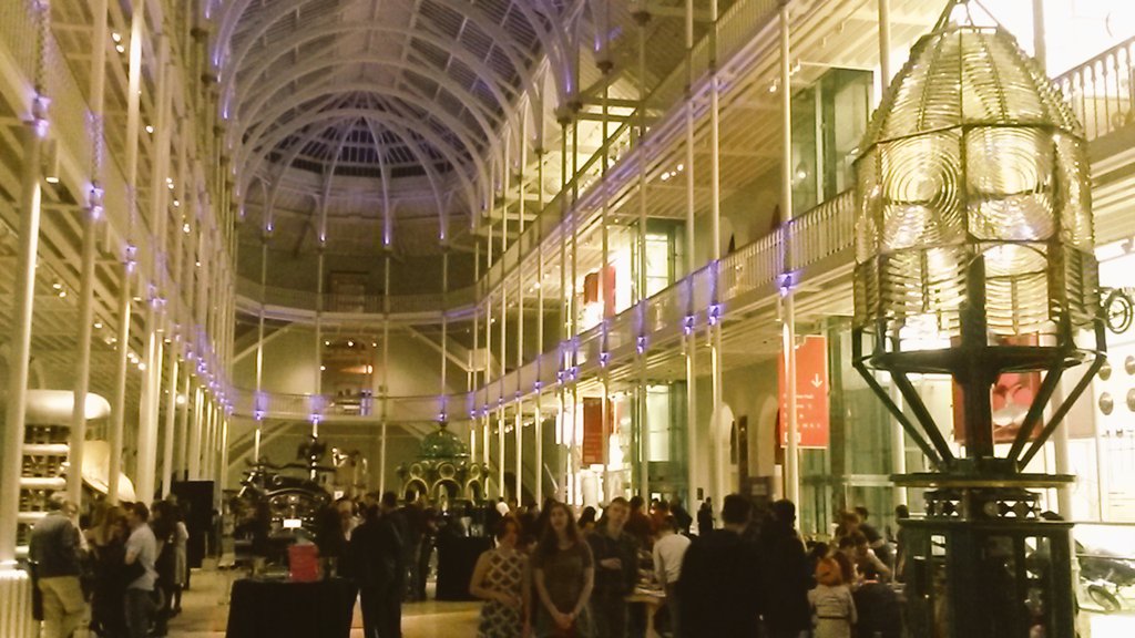 Pete_Buckley's tweet photo. Fun was had at the #BigBangBash @NtlMuseumsScot last night! Liquid nitrogen, Lego, robot arms, space suits... https://t.co/81aLv9aulO