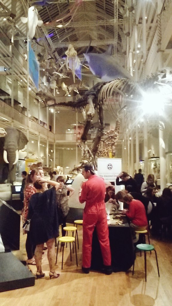 Pete_Buckley's tweet photo. Fun was had at the #BigBangBash @NtlMuseumsScot last night! Liquid nitrogen, Lego, robot arms, space suits... https://t.co/81aLv9aulO