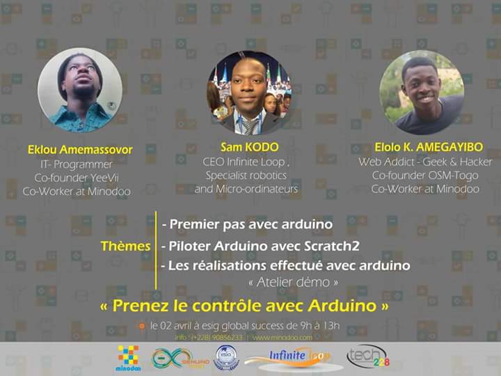 AKEAmazan's tweet photo. #GenuinoDay16 #Lome, by @minodoo228 
Les intervenants #ArduinoDay16 we ❤ #Arduino  #Microcontrôleur https://t.co/3gUZnef4rp