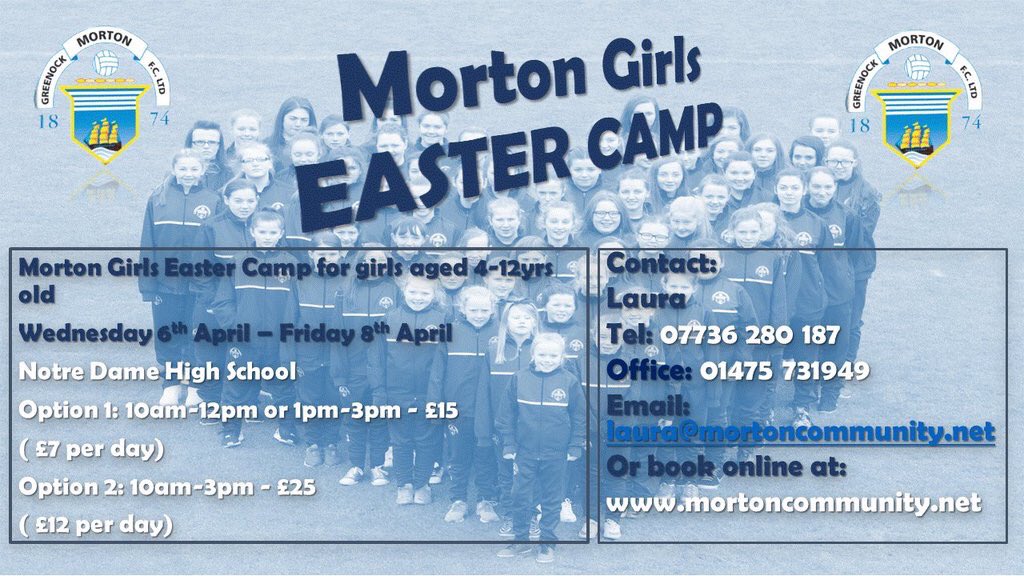 MortonCommunity's tweet photo. Easter camps kick off on Monday. Book online https://t.co/iB8lhCdO9f or register at the venue #EasterCamp2016 https://t.co/5wIfK4tQKm