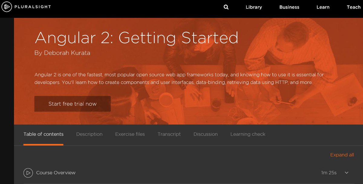 DeborahKurata's tweet image. Great to see my course was just published: "Angular 2: Getting Started" on @pluralsight bit.ly/Angular2Gettin…