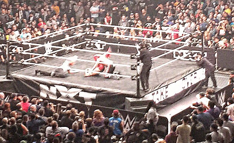 Shadowsprout's tweet image. Nakamura vs. Zayne was incredible!  But stadium food of only nachos and popcorn? #NXTTakeOver #WWE #stadiumfoodfail