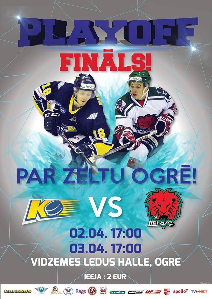 OGRENET's tweet photo. Sportiskā Ogre - @HK_KURBADS finālspēles, @HK_Ogre izšķirošā play-off cīņa Ogrē 18:00, @fkogre vs @FC_SKONTO https://t.co/SJdHMzgDOU
