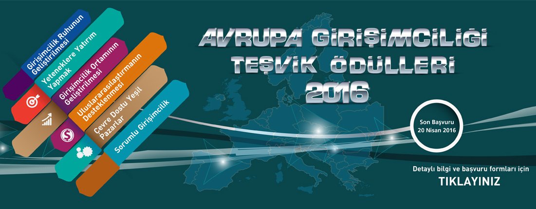Kosgeb's tweet photo. ''Avrupa Girişimciliği Teşvik Ödülleri 2016'' için başvurular başladı. https://t.co/O7aW235U0o https://t.co/eoIXIq68ii