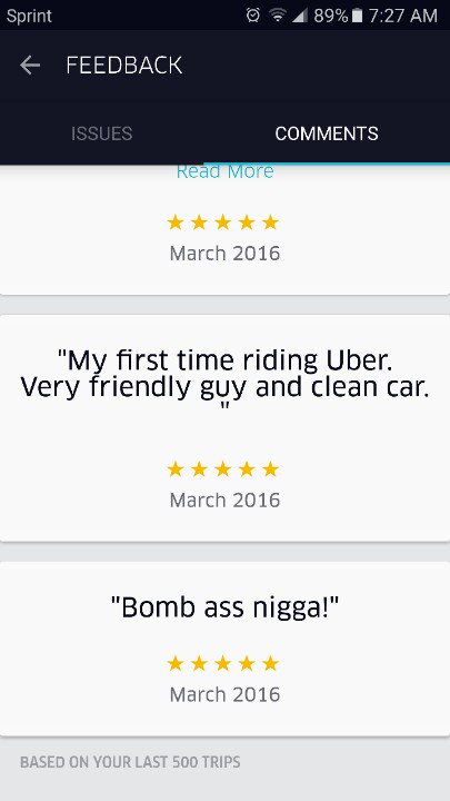 Kevin_Oak_As's tweet photo. My best uber comment lol https://t.co/hyowS29DYb