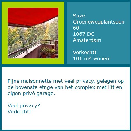 rvestate's tweet photo. #Verkocht! Suze Groenewegplantsoen te #Amsterdam. Leuk #appartement #maisonnette . Uw #huis verkopen/verhuren? bel https://t.co/zlLRC0SCP6