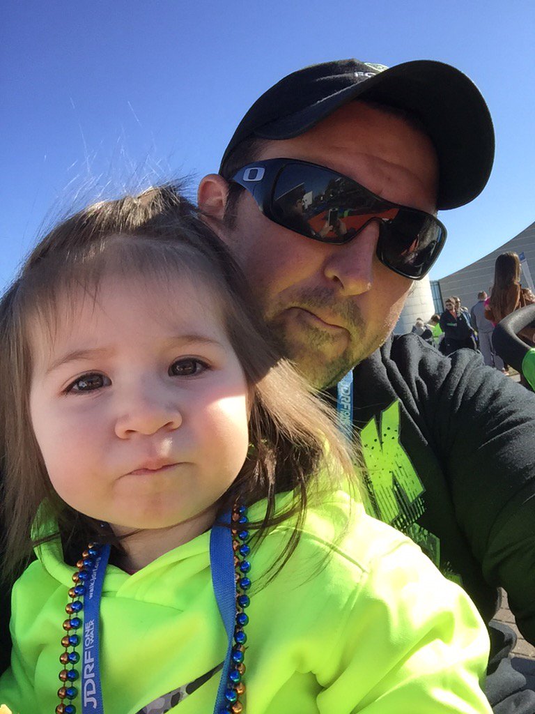 CoachMLoPo's tweet image. Diabetes awareness walk this morning with this angel! #TypeOneTypeNone
