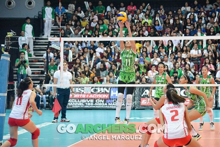 AngelsOfMika's tweet photo. 10-2! Won against UE! Having a twice to beat advantage in the semis ππΉπ ANIMO LA SALLE!
#PierceThroughDLSU Β© https://t.co/vnGW6sIahK