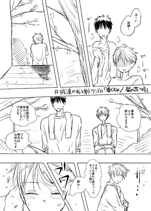 久々に絵描いたと思ったら遅刻だし汚いし背景なにこれだし内容なにこれだけど供養させてください(背景に桜の木を思い浮かべて見てくださいごめんなさい)
お題『春休み/髪の花びら』
#誠凛の光と影真剣お絵描き60分 