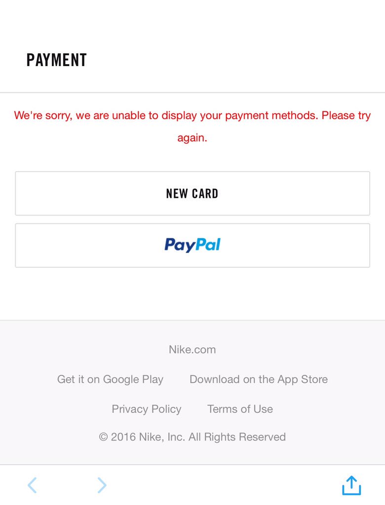 nike snkrs paypal