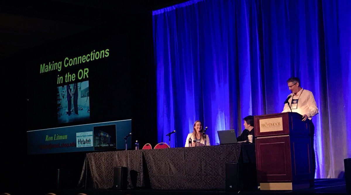 DrSeanBarnes's tweet image. Making #Connections in the OR - Dr Ronald S. Litman #SPACOS2016
