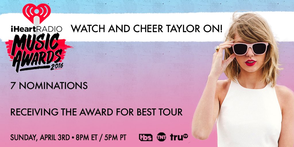 taylornation13's tweet image. 🎉Hey hey hey🎉 Don&apos;t forget to watch the #iHeartAwards at 8PM ET tomorrow night and cheer on Taylor!