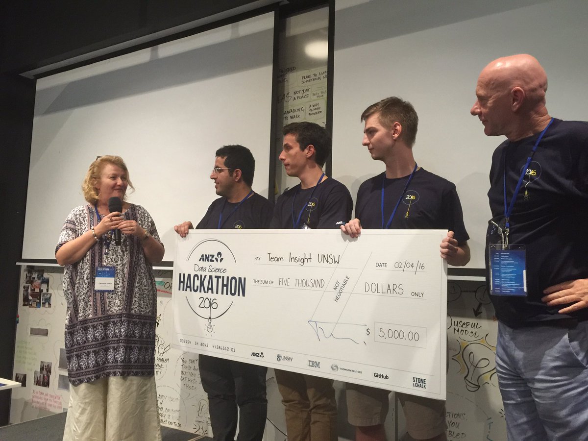 spangh's tweet photo. CongratsTeamInsight winning #bankhackday @anzau #agritech. Big shout out 4 support @TonkinChristina @DrsPatrickMaes https://t.co/sE5Vn51WJs