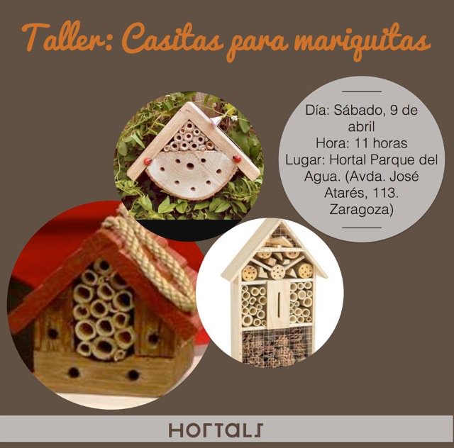 hortals's tweet photo. No te pierdas nuestro taller infantil de construcción de casitas de mariquitas #hotelesdeinsectos el sábado 9 abril https://t.co/B8rd0StxF5