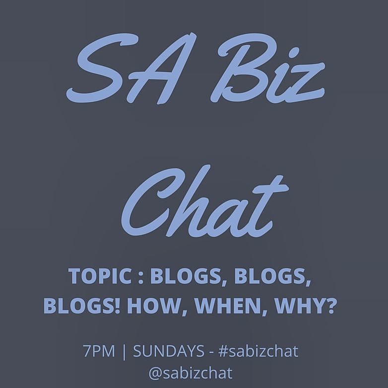 sabizchat's tweet photo. Our weekly #sabizchat Twitter Chat returns tomorrow!
Our Topic is Blogs, Blogs, Blogs! How… https://t.co/cis3XnGHBS https://t.co/2UteRJCwOU