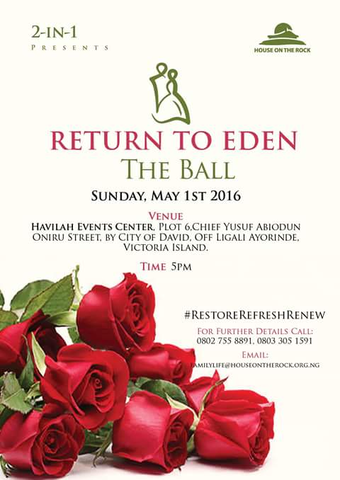 HouseOnTheRock's tweet photo. It's about Love, it's the 2-in-1 ball, For couples in the house... 01-05-2015.
Save The Date!
#Return2Eden https://t.co/88vRcChWV4