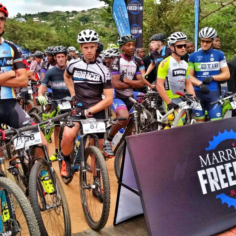 Tyronnewhite's tweet photo. Fun &amp; wet 1st stage @FreedomMTBrace Some good &amp; bad moments, but happy to finish with a stage win with @andrewdhill https://t.co/EOlWc5KFCq