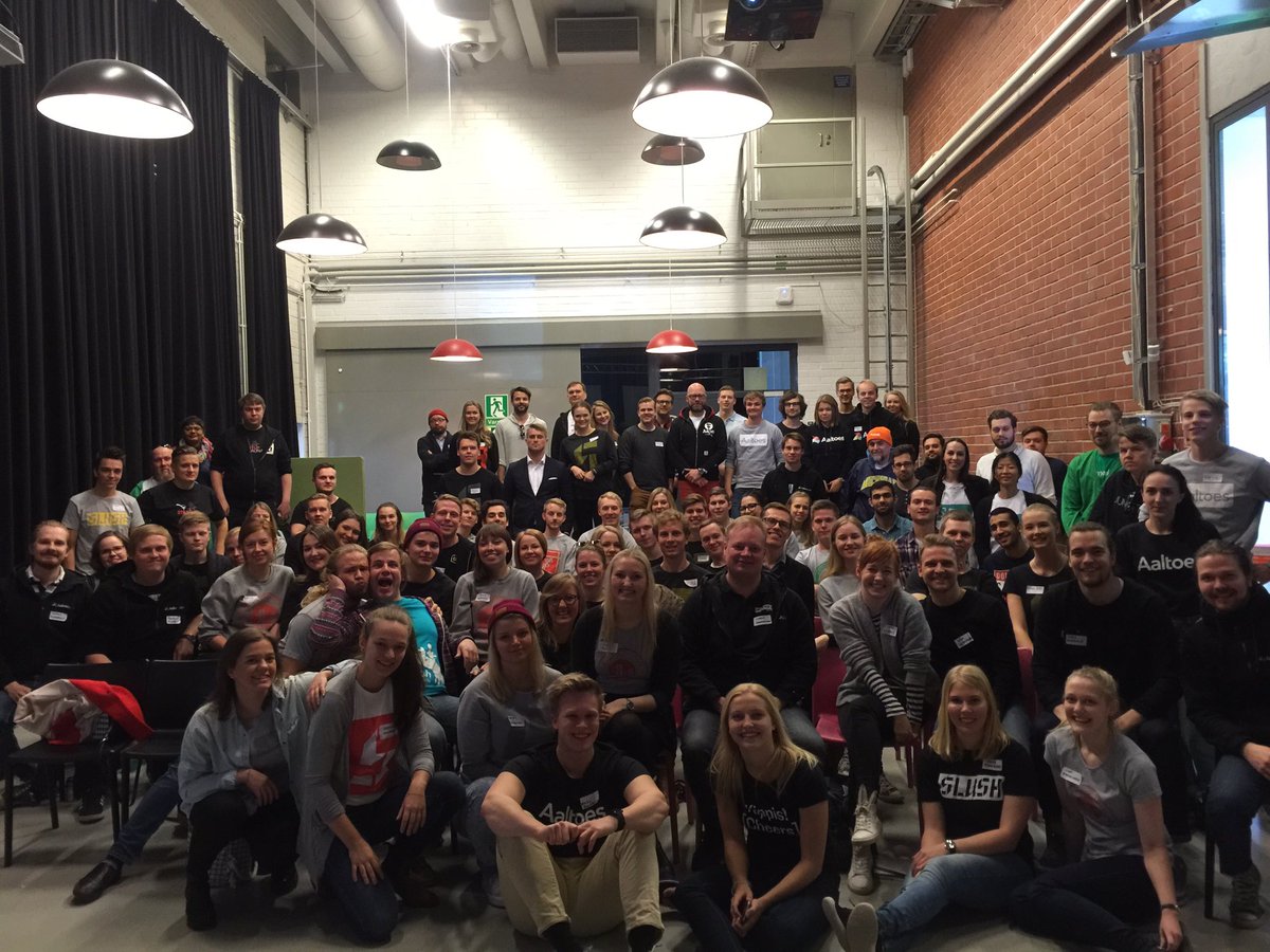 alexstubb's tweet photo. Thank you @startupsauna and @SlushHQ and @aaltoes. #startuplife https://t.co/HcP8ks2YQX