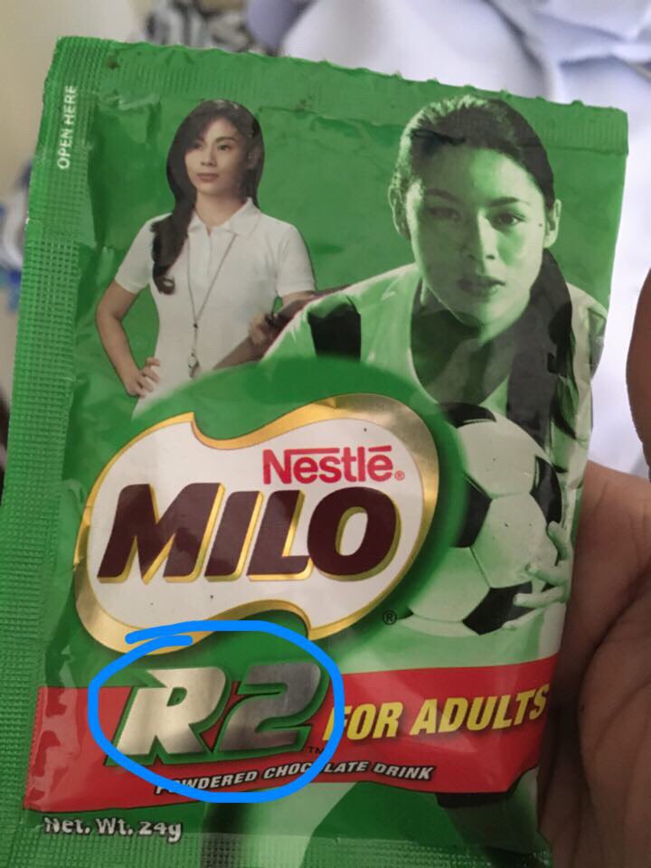 R2Defenders's tweet photo. Endorser pala si R2 ng Milo no? 😁 https://t.co/6iEUQoB1KD